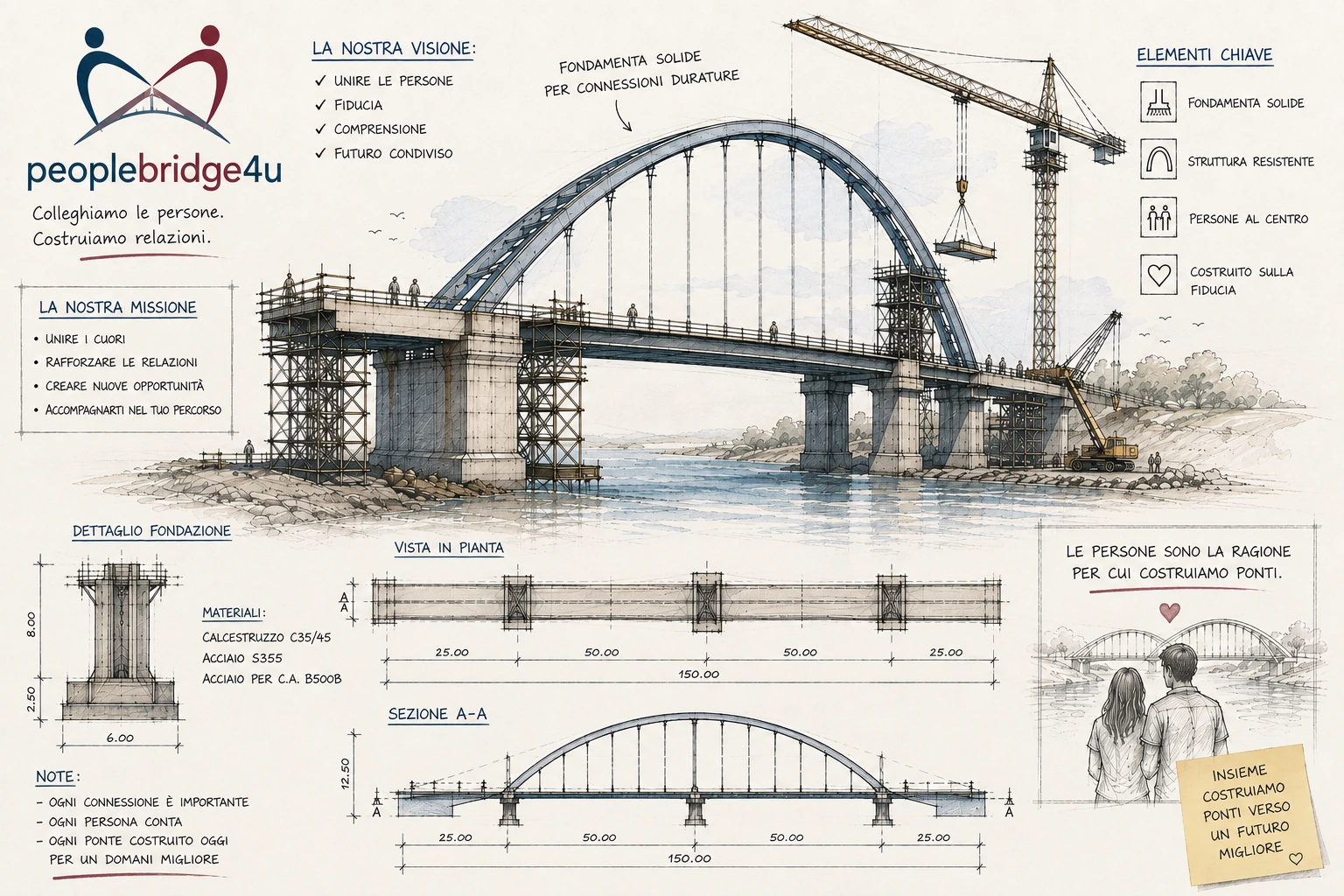 PeopleBridge4u – ponti tra le persone: disegno costruttivo di un ponte